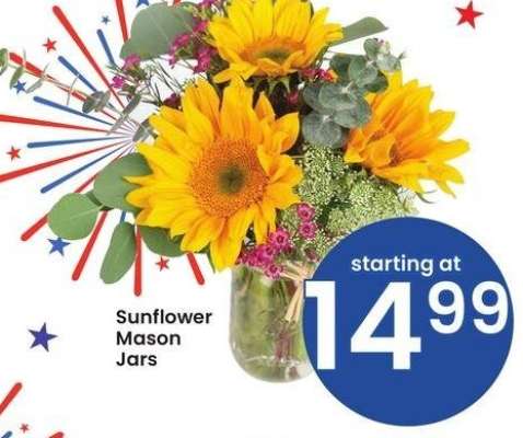 Sunflower Mason Jars