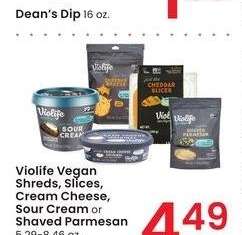 Violife Vegan Shreds, Slices, Cream Cheese, Sour Cream or Shaved Parmesan - 5.29-8.46 oz., select varieties