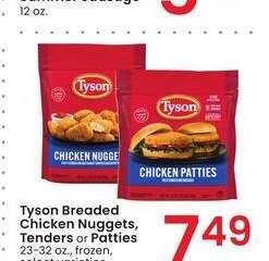 Tyson Breaded Chicken Nuggets, Tenders or Patties - 23-32 oz., frozen, select varieties