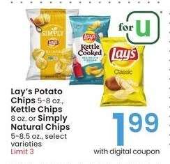 Lay's Potato Chips 5-8 oz., Kettle Chips 8 oz. or Simply Natural Chips 5-8.5 oz. - select varieties