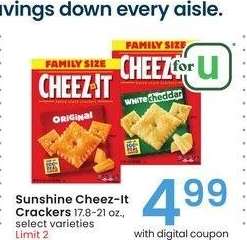 Sunshine Cheez-It Crackers - 17.8-21 oz., select varieties