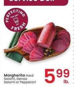 Margherita Hard Salami, Genoa Salami or Pepperoni