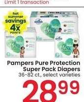 Pampers Pure Protection Super Pack Diapers - 36-82 ct., select varieties
