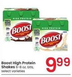 Boost High Protein Shakes - 6-8 oz. btls, select varieties