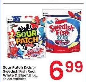 Sour Patch Kids or Swedish Fish Red White & Blue - 1.8 lbs., select varieties