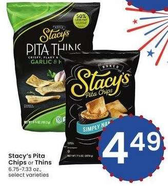 Stacy's Pita Chips or Thins - 6.75-7.33 oz., select varieties
