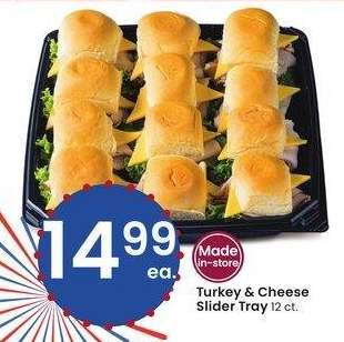 Turkey & Cheese Slider Tray - 12 ct.