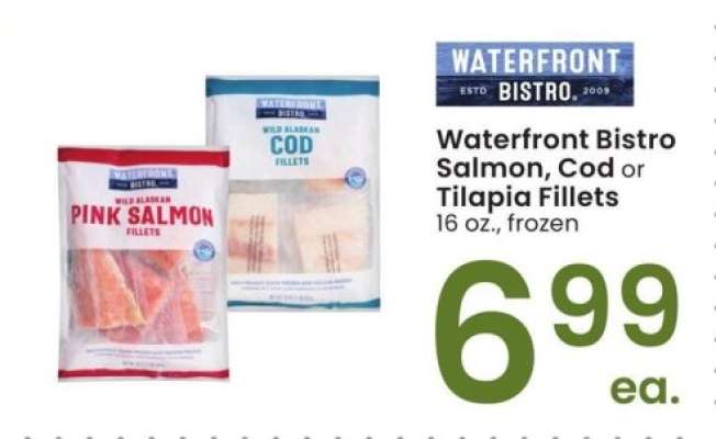 Waterfront Bistro Salmon, Cod or Tilapia Fillets - 16 oz., frozen