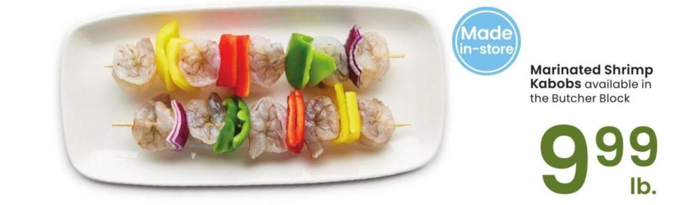 Marinated Shrimp Kabobs - available in the Butcher Block