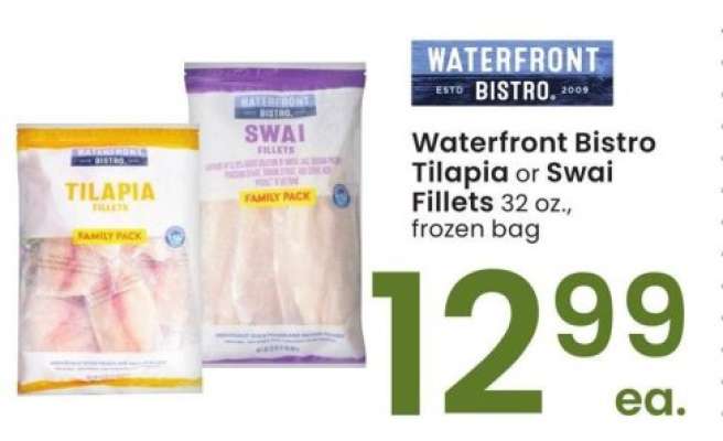 Waterfront Bistro Tilapia or Swai Fillets - 32 oz., frozen bag