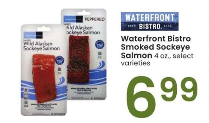 Waterfront Bistro Smoked Sockeye Salmon - 4 oz., select varieties