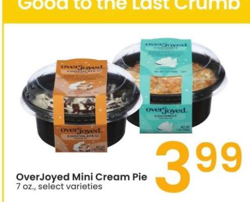 OverJoyed Mini Cream Pie - 7 oz., select varieties