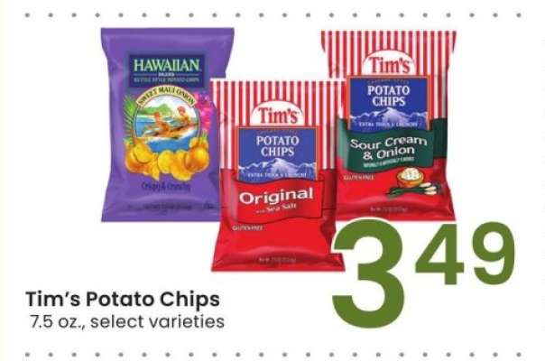 Tim's Potato Chips - 7.5 oz., select varieties