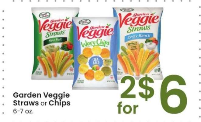 Garden Veggie Straws or Chips - 6-7 oz.