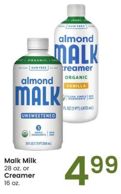 Malk Milk 28 oz. or Creamer 16 oz.