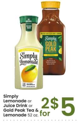 Simply Gold Peak Tea & Lemonade - 52 oz.