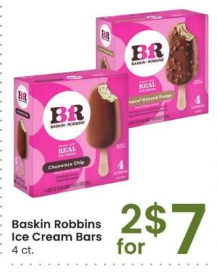 Baskin Robbins Ice Cream Bars - 4 ct.