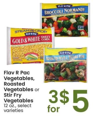 Flav-R-Pac Vegetables, Roasted Vegetables or Stir Fry Vegetables - 12 oz., select varieties
