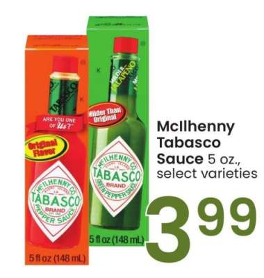 McIlhenny Tabasco Sauce - 5 oz., select varieties