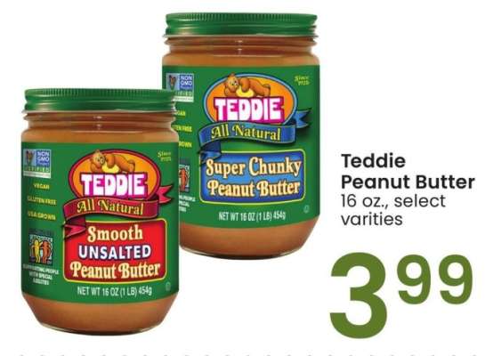 Teddie Peanut Butter - 16 oz., select varities