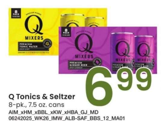 Q Tonics & Seltzer - 8 - pk., 7.5 oz. cans