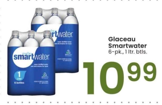 Glaceau Smartwater - 6 - pk., 1 ltr. btls.