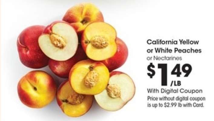 California Yellow or White Peaches or Nectarines