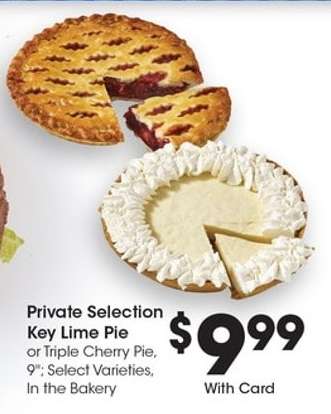Private Selection Key Lime Pie or Triple Cherry Pie