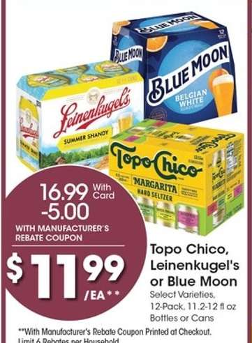 Topo Chico, Leinenkugel's or Blue Moon