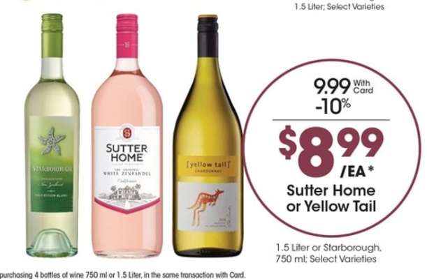Sutter Home or Yellow Tail