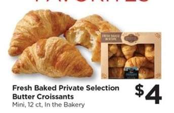 Fresh Baked Private Selection Butter Croissants