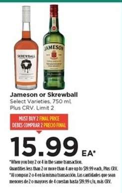 Jameson or Skrewball