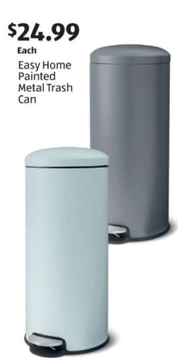 Easy Home Painted Metal Trash Can