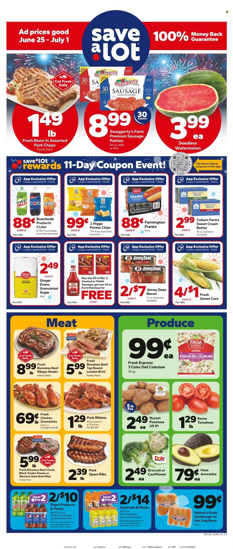 Save a Lot ad - 06/25/2025 - 07/01/2025. Page 1