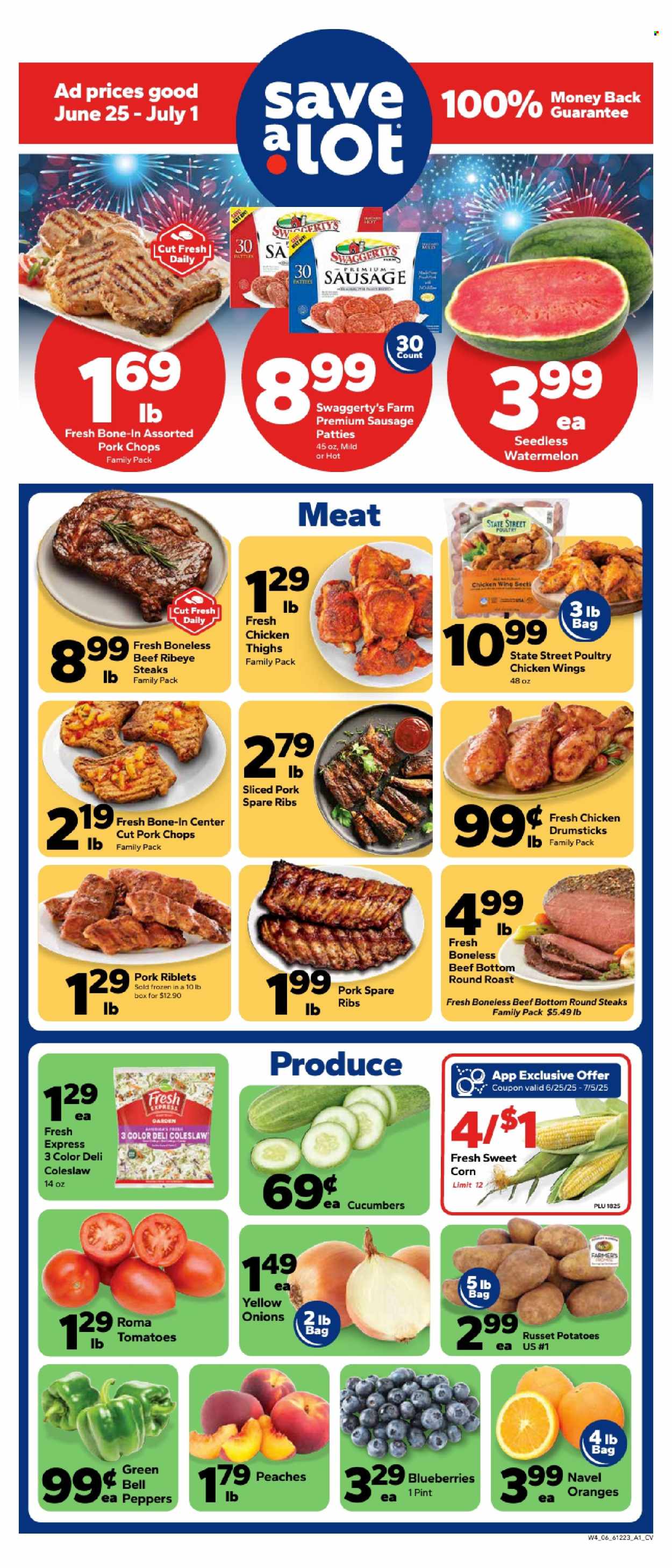Save a Lot ad - 06/25/2025 - 07/01/2025. Page 1