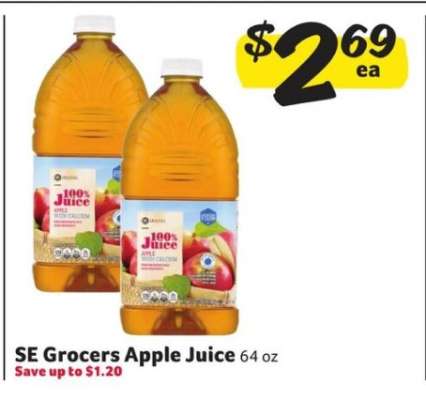 SE Grocers Apple Juice