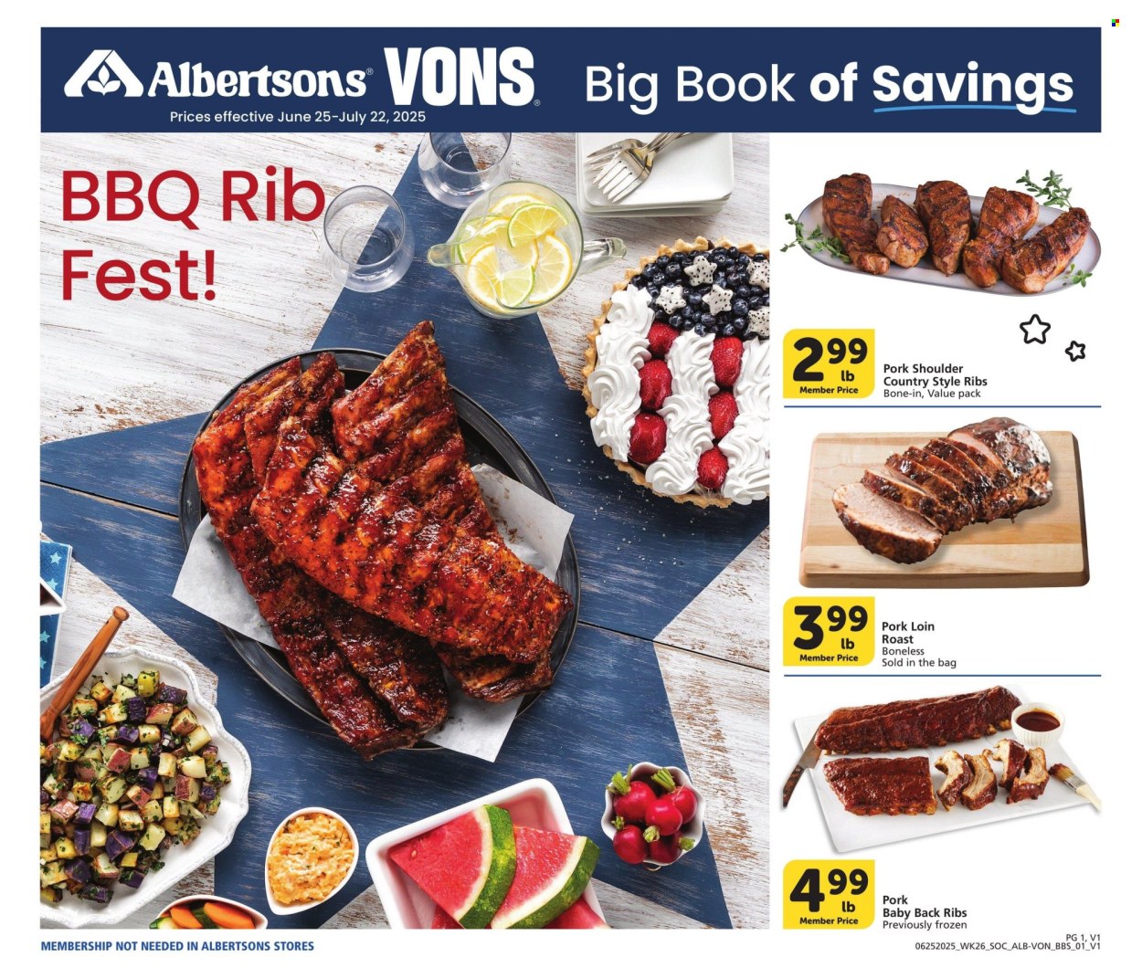 Albertsons ad - 06/25/2025 - 07/22/2025. Page 1