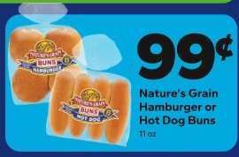 Nature's Grain Hamburger or Hot Dog Buns