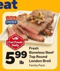 Fresh Boneless Beef Top Round London Broil