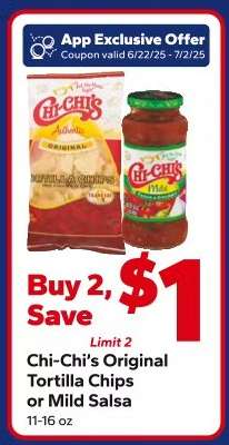 Chi-Chi's Original Tortilla Chips or Mild Salsa