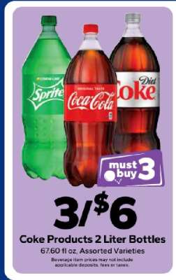 Coke Products 2 Liter Bottles