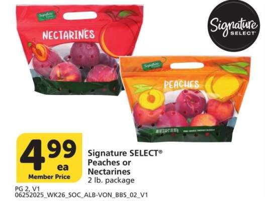 Signature SELECT® Peaches or Nectarines - 2 lb. package
