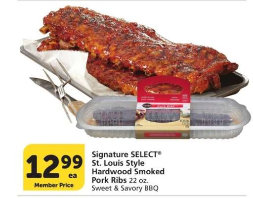 Signature SELECT® St. Louis Style Hardwood Smoked Pork Ribs - 22 oz.
Sweet & Savory BBQ