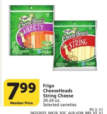 Frigo CheeseHeads String Cheese - 20-24 oz. Selected varieties