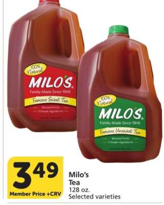 Milo's Tea - 128 oz. Selected varieties