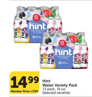 Hint Water Variety Pack - 12 pack, 16 oz. Selected varieties