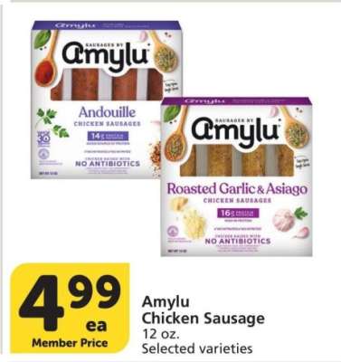 Amylu Chicken Sausage - 12 oz. Selected varieties