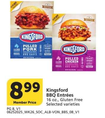 Kingsford BBQ Entrées - 16 oz., Gluten Free Selected varieties