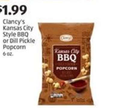 Clancy's Kansas City Style BBQ or Dill Pickle Popcorn