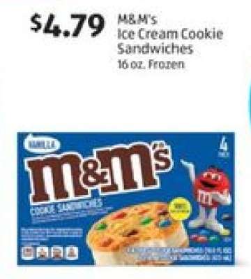 M&M's Ice Cream Cookie Sandwiches